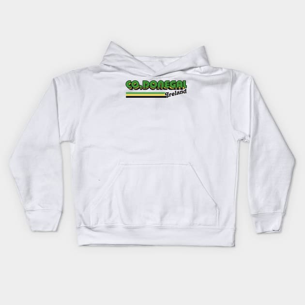 County Donegal / Irish Retro County Pride Design Kids Hoodie by feck!